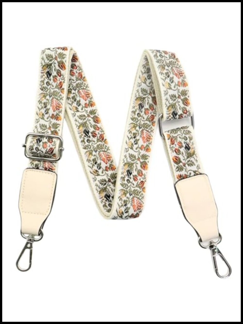 Embroidered Purse Strap Adjustable Shoulder Crossbody Bag Strap